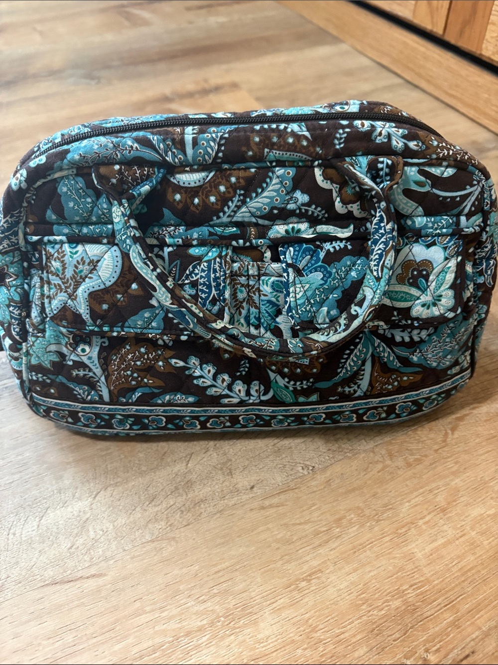 Vintage Vera Bradley mini Dome satchel purse bag 2007 Java Blue